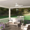 image:imageHunter Kennicott Outdoor or Indoor Ceiling Fan 52 inch Matte Silver  No Light Standard Mount Wall Control 6 Blades For Living Room Patio Porch Garage 51179Fresh White