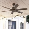 image:imageHunter Kennicott Outdoor or Indoor Ceiling Fan 52 inch Matte Silver  No Light Standard Mount Wall Control 6 Blades For Living Room Patio Porch Garage 51179Matte Bronze