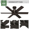 image:imageHunter Kennicott Outdoor or Indoor Ceiling Fan 52 inch Matte Silver  No Light Standard Mount Wall Control 6 Blades For Living Room Patio Porch Garage 51179Premier Bronze