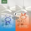 image:imageHunter Kennicott Outdoor or Indoor Ceiling Fan 52 inch Matte Silver  No Light Standard Mount Wall Control 6 Blades For Living Room Patio Porch Garage 51179Fresh White