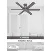 image:imageHunter Kennicott Outdoor or Indoor Ceiling Fan 52 inch Matte Silver  No Light Standard Mount Wall Control 6 Blades For Living Room Patio Porch Garage 51179Matte Silver