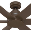 image:imageHunter Kennicott Outdoor or Indoor Ceiling Fan 52 inch Matte Silver  No Light Standard Mount Wall Control 6 Blades For Living Room Patio Porch Garage 51179Matte Bronze