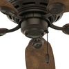 image:imageHunter Low Profile IV Indoor Ceiling Fan No Light 42 inch New Bronze  Low Profile Flush Mount Pull Chain 5 Blades For Bedroom Living Room Kitchen 51061New Bronze