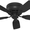 image:imageHunter Low Profile IV Indoor Ceiling Fan No Light 42 inch New Bronze  Low Profile Flush Mount Pull Chain 5 Blades For Bedroom Living Room Kitchen 51061Matte Black