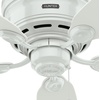 image:imageHunter Low Profile IV Indoor Ceiling Fan No Light 42 inch New Bronze  Low Profile Flush Mount Pull Chain 5 Blades For Bedroom Living Room Kitchen 51061White