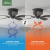 image:imageHunter Low Profile IV Indoor Ceiling Fan No Light 42 inch New Bronze  Low Profile Flush Mount Pull Chain 5 Blades For Bedroom Living Room Kitchen 51061Matte Black