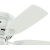 image:imageHunter Low Profile IV Indoor Ceiling Fan No Light 42 inch New Bronze  Low Profile Flush Mount Pull Chain 5 Blades For Bedroom Living Room Kitchen 51061White
