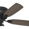 image:imageHunter Low Profile IV Indoor Ceiling Fan No Light 42 inch New Bronze  Low Profile Flush Mount Pull Chain 5 Blades For Bedroom Living Room Kitchen 51061Matte Black