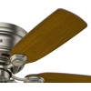 image:imageHunter Low Profile IV Indoor Ceiling Fan No Light 42 inch New Bronze  Low Profile Flush Mount Pull Chain 5 Blades For Bedroom Living Room Kitchen 51061Antique Pewter