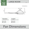image:imageHunter Malden Indoor Ceiling Fan No Light 52 inch Matte WhiteDove Grey