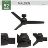 image:imageHunter Malden Indoor Ceiling Fan No Light 52 inch Matte WhiteMatte Black