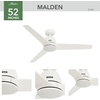 image:imageHunter Malden Indoor Ceiling Fan No Light 52 inch Matte WhiteMatte White