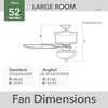 image:imageHunter Margo Indoor Ceiling Fan Standard Mount 52 inch Textured White  with LED Light and Remote Control Quiet 5 Blades For Bedroom Living Room Kitchen 52336Matte Black