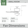 image:imageHunter Margo Indoor Ceiling Fan Standard Mount 52 inch Textured White  with LED Light and Remote Control Quiet 5 Blades For Bedroom Living Room Kitchen 52336Matte Black