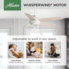 image:imageHunter Margo Indoor Ceiling Fan Standard Mount 52 inch Textured White  with LED Light and Remote Control Quiet 5 Blades For Bedroom Living Room Kitchen 52336Textured White