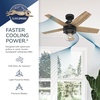 image:imageHunter Margo Indoor Ceiling Fan Standard Mount 52 inch Textured White  with LED Light and Remote Control Quiet 5 Blades For Bedroom Living Room Kitchen 52336Matte Black