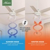 image:imageHunter Margo Indoor Ceiling Fan Standard Mount 52 inch Textured White  with LED Light and Remote Control Quiet 5 Blades For Bedroom Living Room Kitchen 52336Matte Black