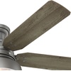image:imageHunter Mill Valley Outdoor or Indoor Ceiling Fan 52 inch Barn Red  with LED Light Rustic Low Profile Mount Pull Chain For Bedroom Living Room Patio 59312Matte Silver