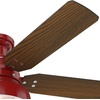 image:imageHunter Mill Valley Outdoor or Indoor Ceiling Fan 52 inch Barn Red  with LED Light Rustic Low Profile Mount Pull Chain For Bedroom Living Room Patio 59312Barn Red