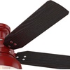 image:imageHunter Mill Valley Outdoor or Indoor Ceiling Fan 52 inch Barn Red  with LED Light Rustic Low Profile Mount Pull Chain For Bedroom Living Room Patio 59312Barn Red