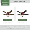 image:imageHunter Mill Valley Outdoor or Indoor Ceiling Fan 52 inch Barn Red  with LED Light Rustic Low Profile Mount Pull Chain For Bedroom Living Room Patio 59312Barn Red