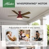 image:imageHunter Mill Valley Outdoor or Indoor Ceiling Fan 52 inch Barn Red  with LED Light Rustic Low Profile Mount Pull Chain For Bedroom Living Room Patio 59312Barn Red