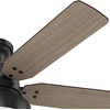image:imageHunter Mill Valley Outdoor or Indoor Ceiling Fan 52 inch Barn Red  with LED Light Rustic Low Profile Mount Pull Chain For Bedroom Living Room Patio 59312Matte Black