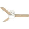 image:imageHunter Minimus Indoor Ceiling Fan Modern Quiet 44 inch Brushed Nickel  with LED Light Low Profile Flush Mount Remote Control 3 Blades For Bedroom Living Room 59454Fresh White