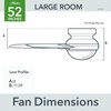 image:imageHunter Minimus Indoor Ceiling Fan Modern Quiet 44 inch Brushed Nickel  with LED Light Low Profile Flush Mount Remote Control 3 Blades For Bedroom Living Room 59454Brushed Nickel
