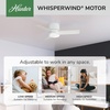 image:imageHunter Minimus Indoor Ceiling Fan Modern Quiet 44 inch Brushed Nickel  with LED Light Low Profile Flush Mount Remote Control 3 Blades For Bedroom Living Room 59454Fresh White