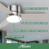 image:imageHunter Minimus Indoor Ceiling Fan Modern Quiet 44 inch Brushed Nickel  with LED Light Low Profile Flush Mount Remote Control 3 Blades For Bedroom Living Room 59454Brushed Nickel