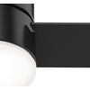 image:imageHunter Minimus Indoor Ceiling Fan Modern Quiet 44 inch Brushed Nickel  with LED Light Low Profile Flush Mount Remote Control 3 Blades For Bedroom Living Room 59454Matte Black