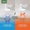 image:imageHunter Minimus Indoor Ceiling Fan Modern Quiet 44 inch Brushed Nickel  with LED Light Low Profile Flush Mount Remote Control 3 Blades For Bedroom Living Room 59454Fresh White