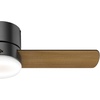 image:imageHunter Minimus Indoor Ceiling Fan Modern Quiet 44 inch Brushed Nickel  with LED Light Low Profile Flush Mount Remote Control 3 Blades For Bedroom Living Room 59454Matte Black