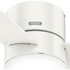 image:imageHunter Minimus Indoor Ceiling Fan Modern Quiet 44 inch Brushed Nickel  with LED Light Low Profile Flush Mount Remote Control 3 Blades For Bedroom Living Room 59454Fresh White