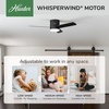 image:imageHunter Minimus Indoor Ceiling Fan Modern Quiet 44 inch Brushed Nickel  with LED Light Low Profile Flush Mount Remote Control 3 Blades For Bedroom Living Room 59454Matte Black