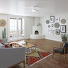 image:imageHunter Minimus Indoor Ceiling Fan Modern Quiet 44 inch Brushed Nickel  with LED Light Low Profile Flush Mount Remote Control 3 Blades For Bedroom Living Room 59454Fresh White