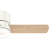 image:imageHunter Minimus Indoor Ceiling Fan Modern Quiet 44 inch Brushed Nickel  with LED Light Low Profile Flush Mount Remote Control 3 Blades For Bedroom Living Room 59454Fresh White