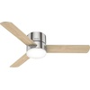 image:imageHunter Minimus Indoor Ceiling Fan Modern Quiet 44 inch Brushed Nickel  with LED Light Low Profile Flush Mount Remote Control 3 Blades For Bedroom Living Room 59454Brushed Nickel