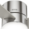 image:imageHunter Minimus Indoor Ceiling Fan Modern Quiet 44 inch Brushed Nickel  with LED Light Low Profile Flush Mount Remote Control 3 Blades For Bedroom Living Room 59454Brushed Nickel