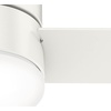image:imageHunter Minimus Indoor Ceiling Fan Modern Quiet 44 inch Brushed Nickel  with LED Light Low Profile Flush Mount Remote Control 3 Blades For Bedroom Living Room 59454Fresh White
