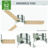 image:imageHunter Minimus Indoor Ceiling Fan Modern Quiet 44 inch Brushed Nickel  with LED Light Low Profile Flush Mount Remote Control 3 Blades For Bedroom Living Room 59454Brushed Nickel