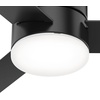 image:imageHunter Minimus Indoor Ceiling Fan Modern Quiet 44 inch Brushed Nickel  with LED Light Low Profile Flush Mount Remote Control 3 Blades For Bedroom Living Room 59454Matte Black