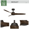 image:imageHunter Mosley Outdoor or Indoor Ceiling Fan 52 inch Premier Bronze  No Light Standard Mount Wall Control 3 Blades For Living Room Patio Porch Garage 50962Premier Bronze
