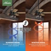 image:imageHunter Mt Vista Indoor Ceiling Fan 52 inch Natural Black Iron  with LED Lights Standard Mount Pull Chain 5 Blades For Bedroom Living Room Kitchen 50169