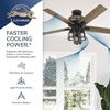 image:imageHunter Mt Vista Indoor Ceiling Fan 52 inch Natural Black Iron  with LED Lights Standard Mount Pull Chain 5 Blades For Bedroom Living Room Kitchen 50169