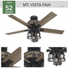 image:imageHunter Mt Vista Indoor Ceiling Fan 52 inch Natural Black Iron  with LED Lights Standard Mount Pull Chain 5 Blades For Bedroom Living Room Kitchen 50169
