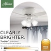 image:imageHunter Newsome Indoor Ceiling Fan with LED Lights 42 inch Matte Black  Low Profile Flush Mount Pull Chain 5 Blades For Bedroom Living Room 52393Fresh White