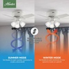image:imageHunter Newsome Indoor Ceiling Fan with LED Lights 42 inch Matte Black  Low Profile Flush Mount Pull Chain 5 Blades For Bedroom Living Room 52393Fresh White