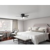 image:imageHunter Newsome Indoor Ceiling Fan with LED Lights 42 inch Matte Black  Low Profile Flush Mount Pull Chain 5 Blades For Bedroom Living Room 52393Matte Black